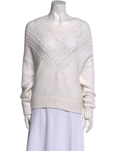 Pre-owned Iro Scoop Neck Sweater In White
