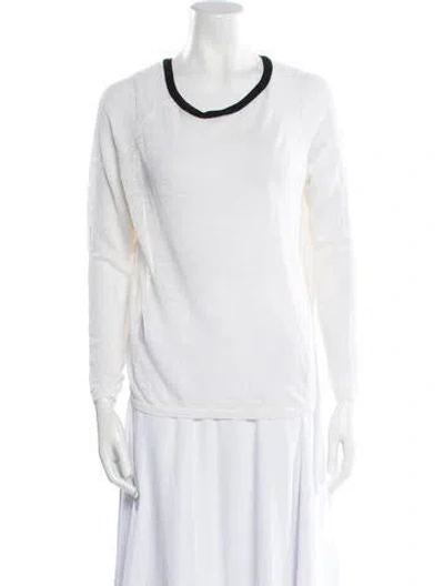Pre-owned Iro Scoop Neck Sweater In White