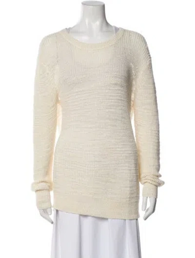 Pre-owned Iro Scoop Neck Sweater In White