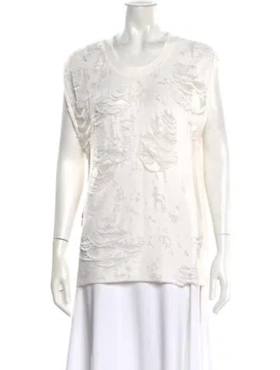 Pre-owned Iro Scoop Neck Sweater In White