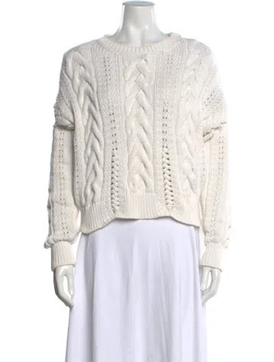 Pre-owned Iro Scoop Neck Sweater In White
