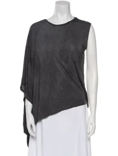 Pre-owned Iro Scoop Neck Three-quarter Sleeve T-shirt W/ Tags In Gray