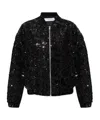 Iro Omber Zipped Bomber Jacket In Black Sequins In Black