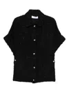 Iro Sequin-embellished Short-sleeve Shirt In Black
