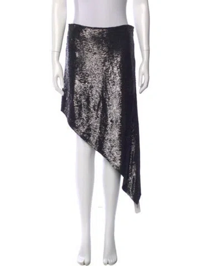 Pre-owned Iro Sequin Embellishments Midi Length Skirt In Black