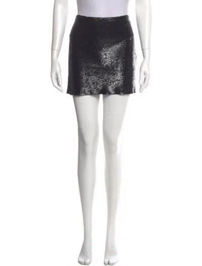 Pre-owned Iro Sequin Embellishments Mini Skirt In Black