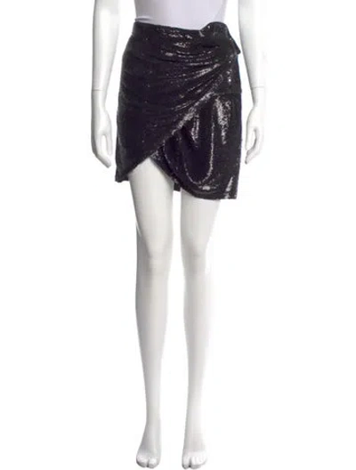 Pre-owned Iro Sequin Embellishments Mini Skirt In Black