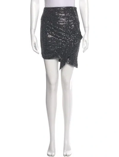 Pre-owned Iro Sequin Embellishments Mini Skirt In Black