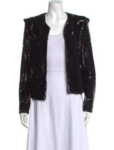 Pre-owned Iro Sequin Graphic Print Sweater In Black