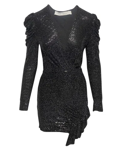 Iro Sequin Mini Dress In Black Nylon