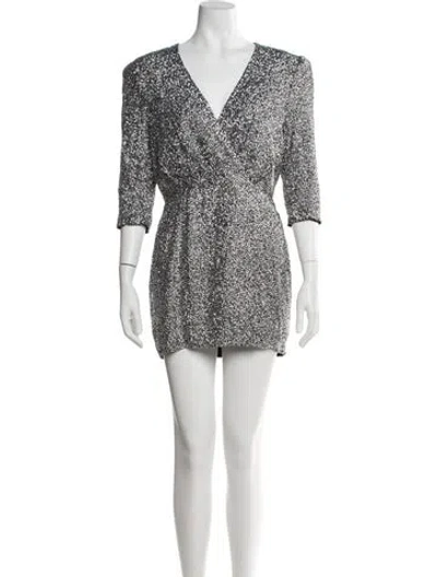 Pre-owned Iro Sequin Mini Dress W/ Tags In Silver