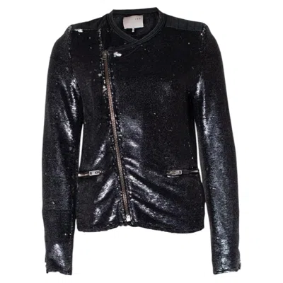 Pre-owned Iro , Sequinned Biker Jacket In Grey In Gray