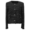 Iro Shakes Tweed Jacket In Black Cotton In Black