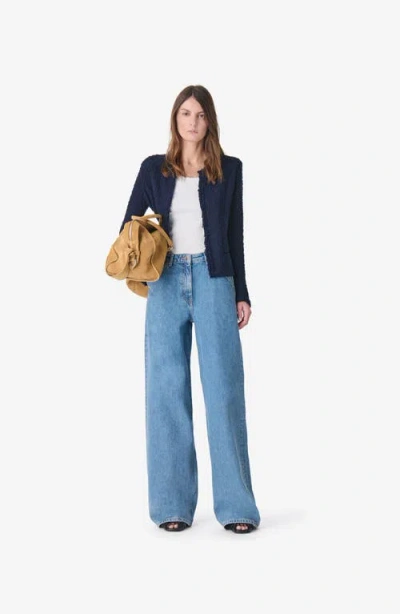 Iro Shavani Classic Fringed Jacket In Blue