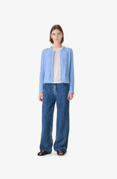 Iro Shavani Classic Fringed Jacket In Blue