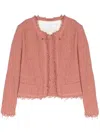 Iro Open-front Jacket With Fringed Edges