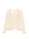 Iro Shavani Cotton Jacket Long Sleeves Open Front In Neutral