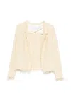 Iro Shavani Cotton Jacket Long Sleeves Open Front In Yellow