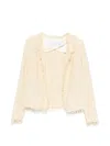 Iro Shavani Cotton Jacket Long Sleeves Open Front In Yellow