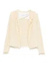 Iro Shavani Cotton Jacket Long Sleeves Open Front In Yellow