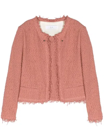 IRO SHAVANI FRINGED-EDGE KNITTED JACKET