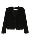 Iro Shavani Collarless Casual Jacket In Black