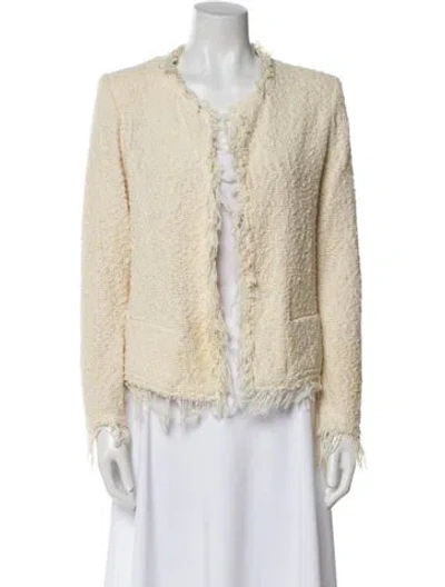 Pre-owned Iro Shavani Tweed Pattern Evening Jacket In Neutral