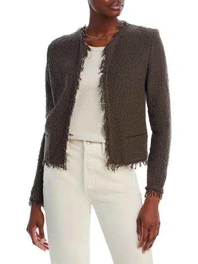 Iro Shavani Womens Fall Knit Cardigan Sweater In Dark Green