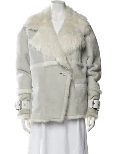 Pre-owned Iro Shearling Faux Fur Jacket In Gray