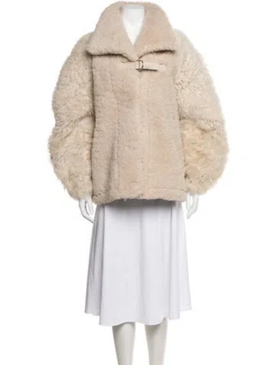 Pre-owned Iro Shearling Faux Fur Jacket In Neutral