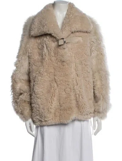 Pre-owned Iro Shearling Faux Fur Jacket In Neutrals