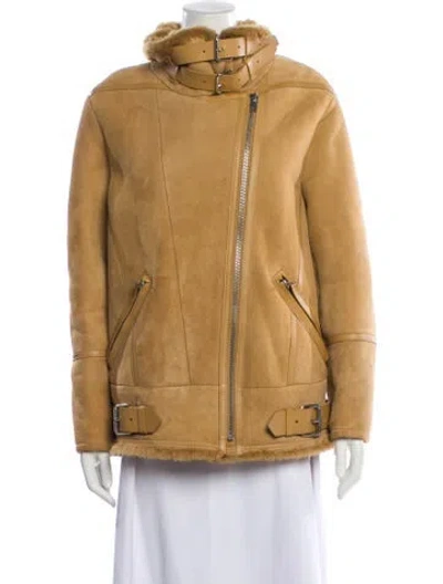 Pre-owned Iro Shearling Fur Coat In Neutral