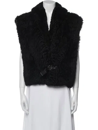 Pre-owned Iro Shearling Fur Jacket In Black