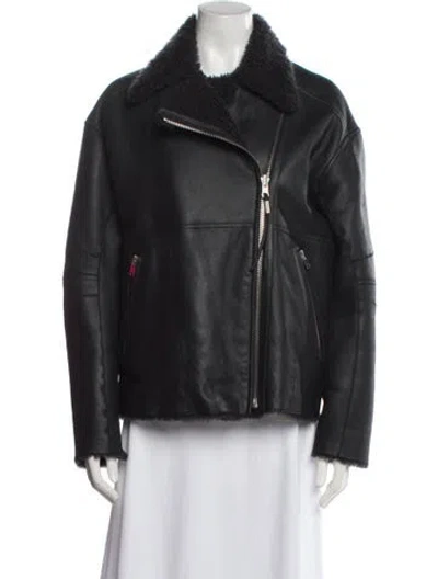 Pre-owned Iro Shearling Fur Jacket In Black
