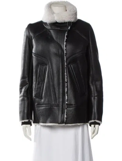 Pre-owned Iro Shearling Fur Jacket In Black