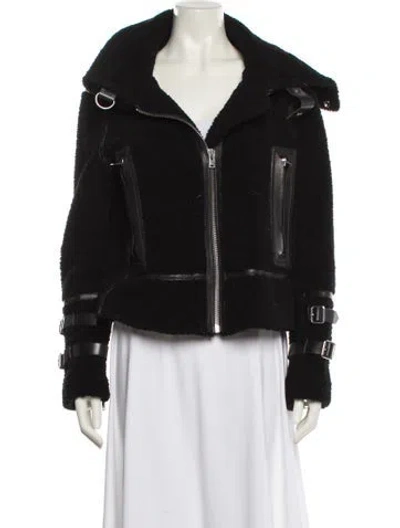 Pre-owned Iro Shearling Fur Jacket In Black