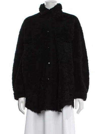 Pre-owned Iro Shearling Fur Jacket In Black
