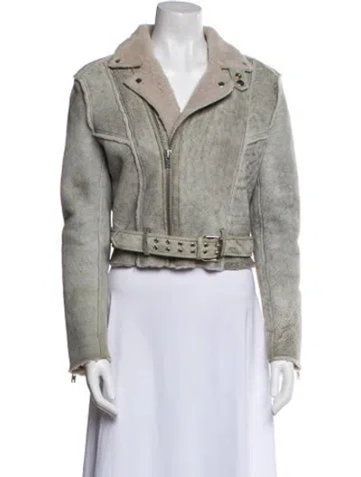 Pre-owned Iro Shearling Fur Jacket In Gray