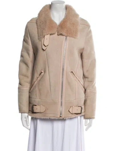 Pre-owned Iro Shearling Fur Jacket In Neutral