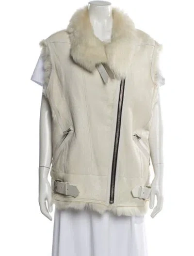 Pre-owned Iro Shearling Fur Jacket In Neutral