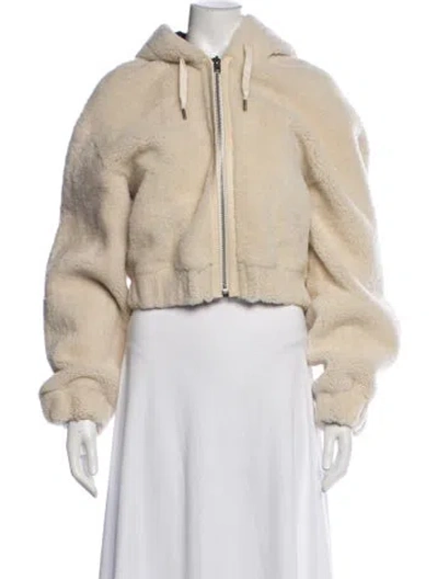 Pre-owned Iro Shearling Jacket W/ Tags In Neutral