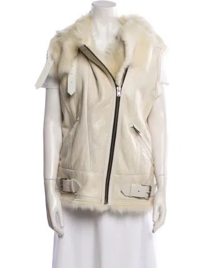 Pre-owned Iro Shearling Vest In Neutral