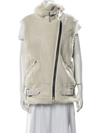 Pre-owned Iro Shearling Vest In Neutral