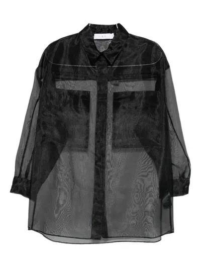 Iro Sheer Panelled Shirt In Black