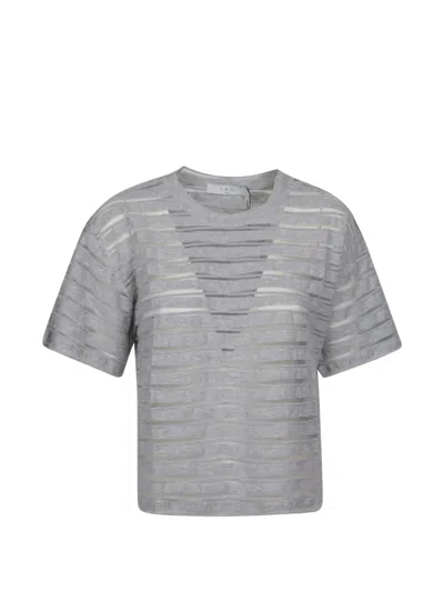 Iro Sheer Striped T-shirt In Gray