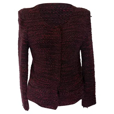 Pre-owned Iro Shena Cardigan In Burgundy Wool In Multi