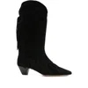 Iro Fringe-detail Pointed-toe Boots In Black