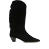 Iro Fringe-detail Pointed-toe Boots In Multi