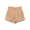 Iro Studded Shorts In Brown