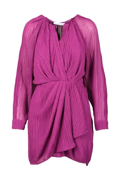 Iro Short Dress Voile - Fuchsia In Purple